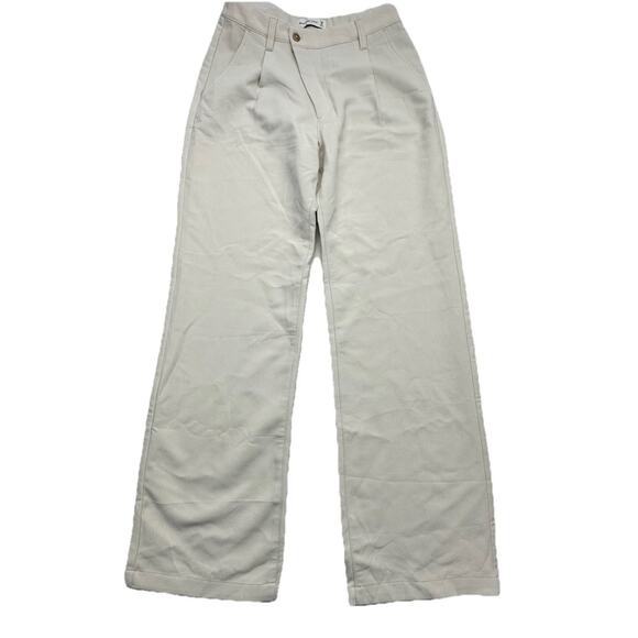 Abercrombie & Fitch Pants Womens 8 Long Beige Pleated Front Trouser - Picture 1 of 9